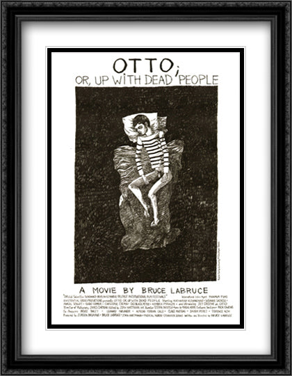 Otto; or Up with Dead People 28x36 Black Ornate Wood Framed Movie Poster with Double Matting