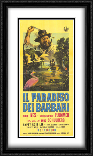 Wind Across the Everglades 24x40 Black Ornate Wood Framed Movie Poster with Double Matting