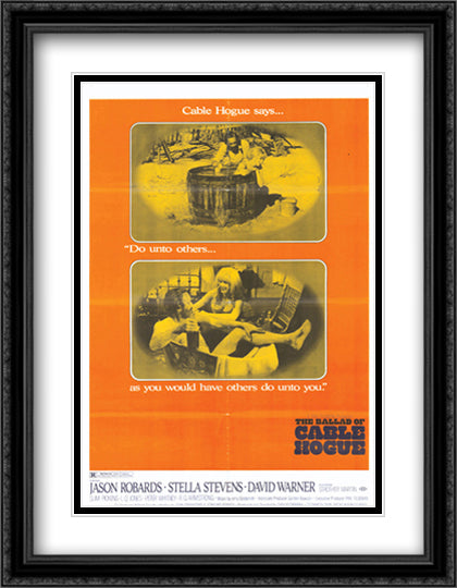 The Ballad of Cable Hogue 28x36 Black Ornate Wood Framed Movie Poster with Double Matting