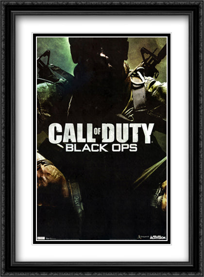 Call of Duty 28x38 Black Ornate Wood Framed Movie Poster with Double Matting