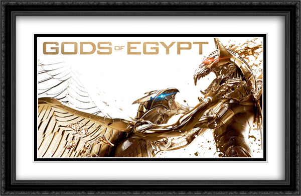 Gods of Egypt 40x26 Black Ornate Wood Framed Movie Poster with Double Matting