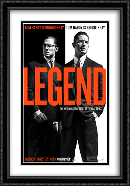 Legend 28x40 Black Ornate Wood Framed Movie Poster with Double Matting