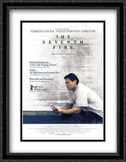 The Seventh Fire 28x36 Black Ornate Wood Framed Movie Poster with Double Matting