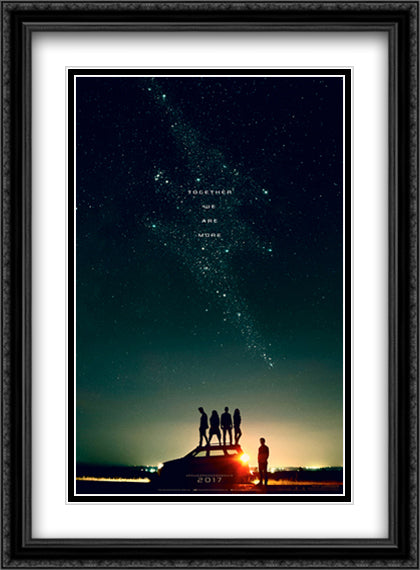 Power Rangers 28x38 Black Ornate Wood Framed Movie Poster with Double Matting