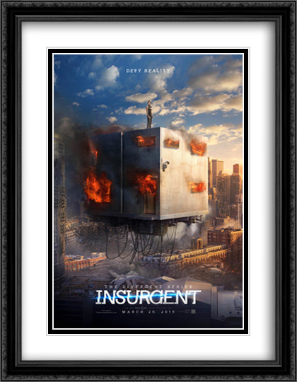 The Divergent Series Insurgent 28x36 Black Ornate Wood Framed Movie Poster with Double Matting