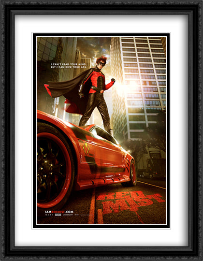 Kick Ass 28x36 Black Ornate Wood Framed Movie Poster with Double Matting