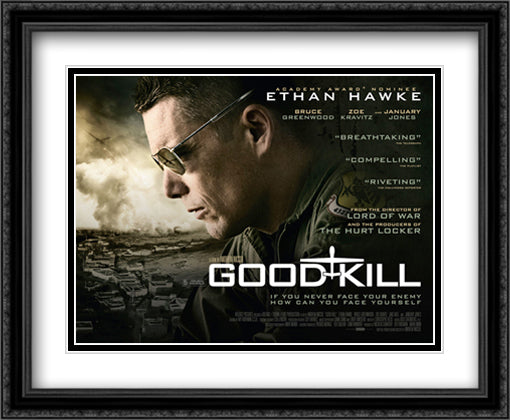 Good Kill 34x28 Black Ornate Wood Framed Movie Poster with Double Matting