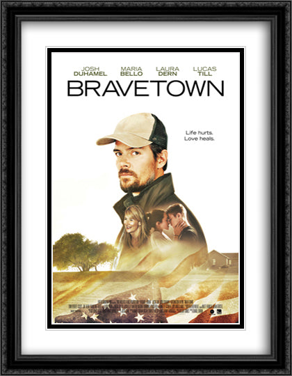 Bravetown 28x36 Black Ornate Wood Framed Movie Poster with Double Matting