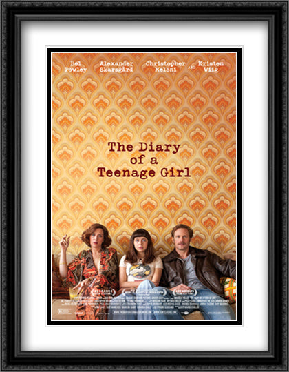 The Diary of a Teenage Girl 28x36 Black Ornate Wood Framed Movie Poster with Double Matting