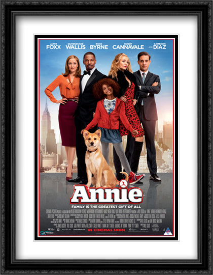 Annie 28x36 Black Ornate Wood Framed Movie Poster with Double Matting