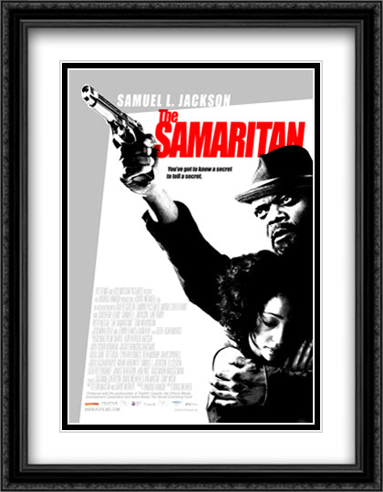 The Samaritan 28x36 Black Ornate Wood Framed Movie Poster with Double Matting