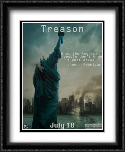 Treason 28x34 Black Ornate Wood Framed Movie Poster with Double Matting