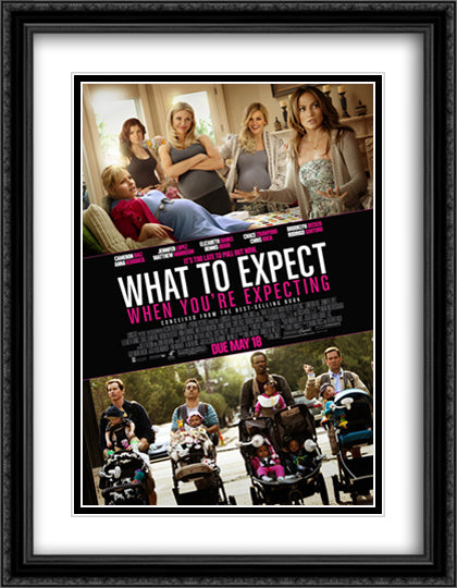 What to Expect When You're Expecting 28x36 Black Ornate Wood Framed Movie Poster with Double Matting