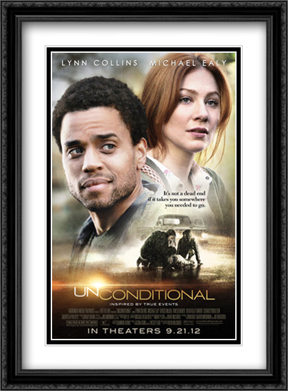 Unconditional 28x38 Black Ornate Wood Framed Movie Poster with Double Matting