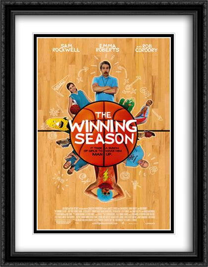 The Winning Season 28x36 Black Ornate Wood Framed Movie Poster with Double Matting