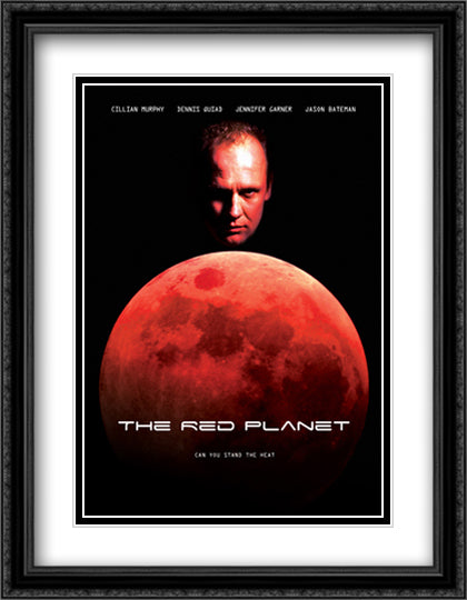 The Red Planet 28x36 Black Ornate Wood Framed Movie Poster with Double Matting