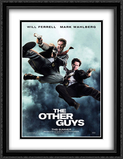 The Other Guys 28x36 Black Ornate Wood Framed Movie Poster with Double Matting