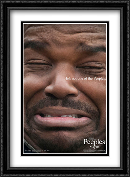 Peeples 28x38 Black Ornate Wood Framed Movie Poster with Double Matting