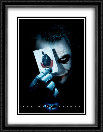 Batman The Dark Night 28x36 Black Ornate Wood Framed Movie Poster with Double Matting