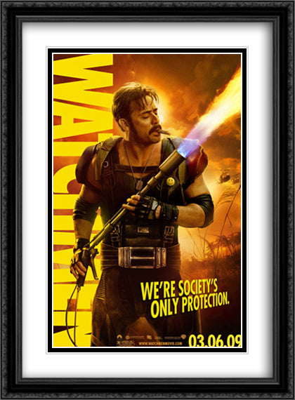 Watchmen 28x38 Black Ornate Wood Framed Movie Poster with Double Matting