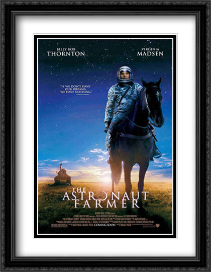 The Astronaut Farmer 28x36 Black Ornate Wood Framed Movie Poster with Double Matting