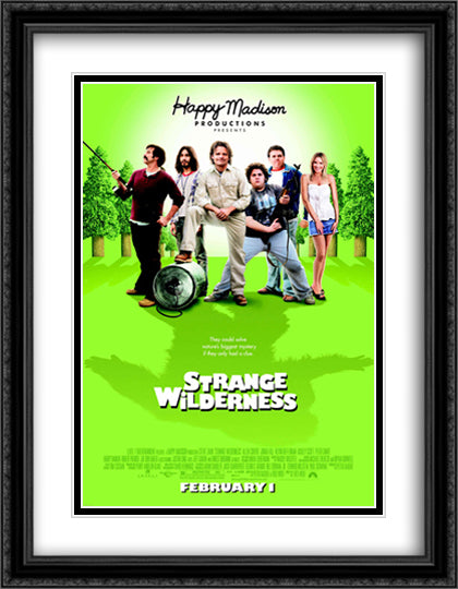 Strange Wilderness 28x36 Black Ornate Wood Framed Movie Poster with Double Matting