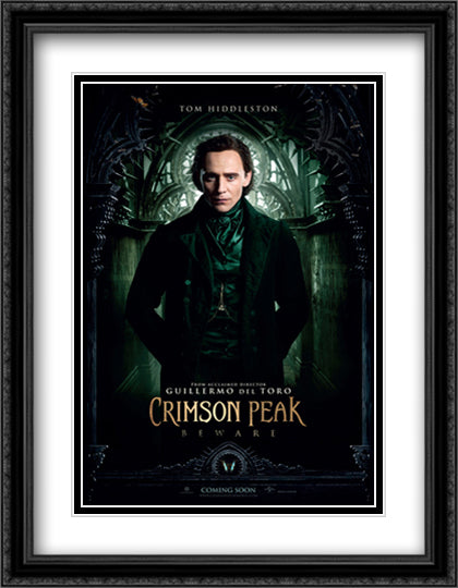 Crimson Peak 28x36 Black Ornate Wood Framed Movie Poster with Double Matting