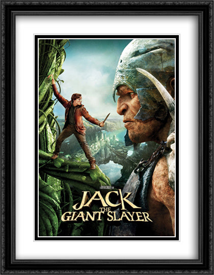 Jack The Giant Slayer 28x36 Black Ornate Wood Framed Movie Poster with Double Matting