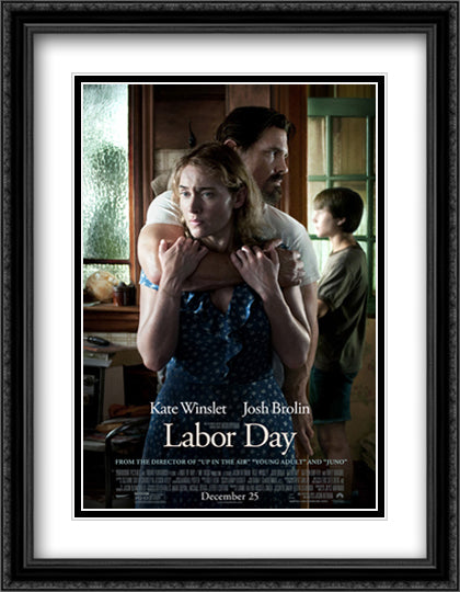 Labor Day 28x36 Black Ornate Wood Framed Movie Poster with Double Matting