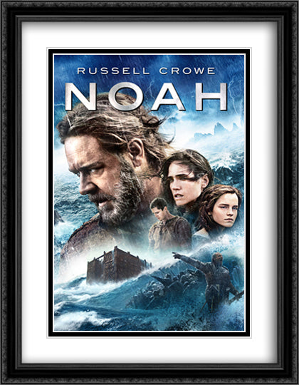 Noah 28x36 Black Ornate Wood Framed Movie Poster with Double Matting
