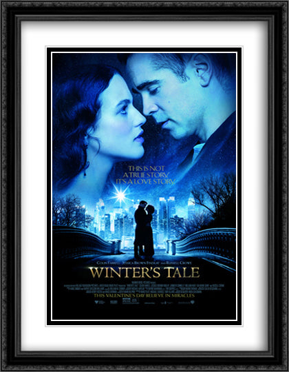 Winter's Tale 28x36 Black Ornate Wood Framed Movie Poster with Double Matting