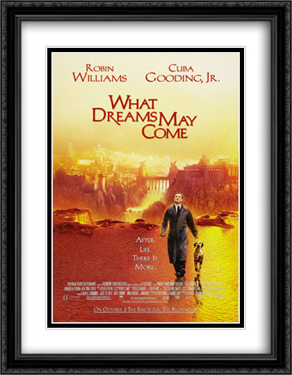 What Dreams May Come 28x36 Black Ornate Wood Framed Movie Poster with Double Matting