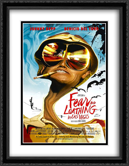 Fear and Loathing in Las Vegas 28x36 Black Ornate Wood Framed Movie Poster with Double Matting
