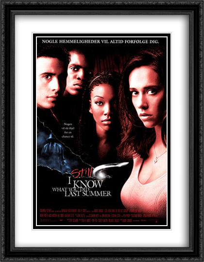 I Still Know What You Did Last Summer 28x36 Black Ornate Wood Framed Movie Poster with Double Matting