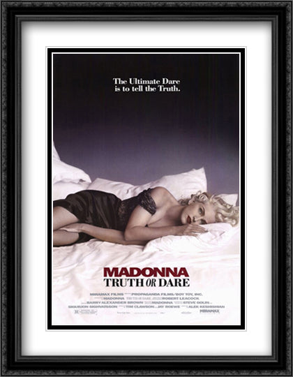 Madonna Truth or Dare 28x36 Black Ornate Wood Framed Movie Poster with Double Matting