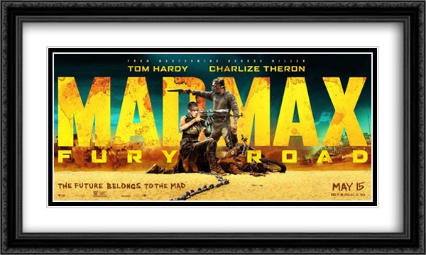 Mad Max Fury Road 40x24 Black Ornate Wood Framed Movie Poster with Double Matting