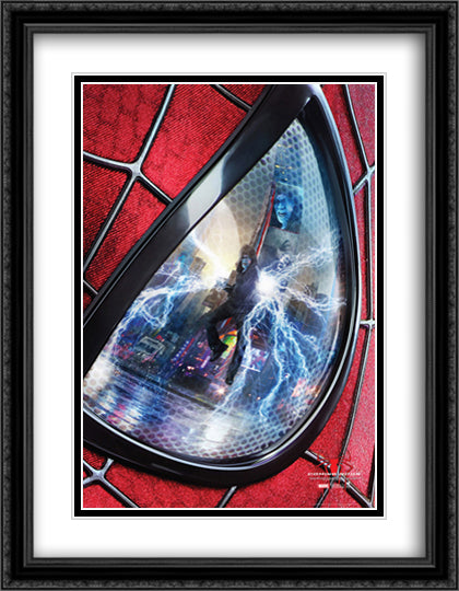 The Amazing Spider Man 2 28x36 Black Ornate Wood Framed Movie Poster with Double Matting