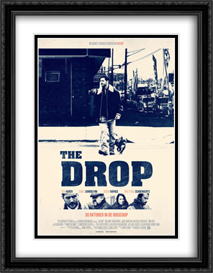 The Drop 28x36 Black Ornate Wood Framed Movie Poster with Double Matting