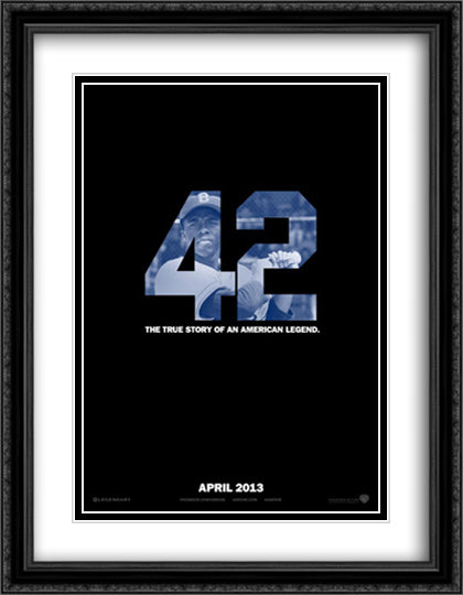 42 28x36 Black Ornate Wood Framed Movie Poster with Double Matting