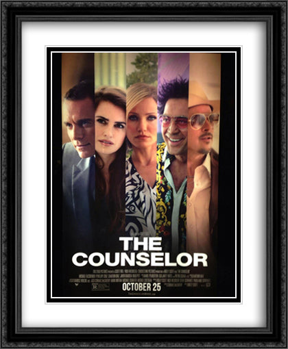 The Counselor 28x34 Black Ornate Wood Framed Movie Poster with Double Matting