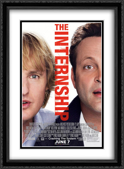 The Internship 28x38 Black Ornate Wood Framed Movie Poster with Double Matting