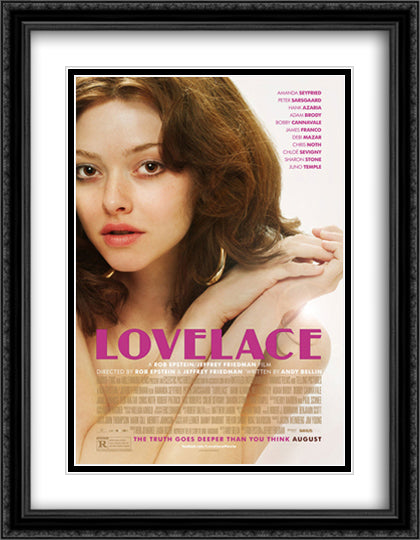 Lovelace 28x36 Black Ornate Wood Framed Movie Poster with Double Matting