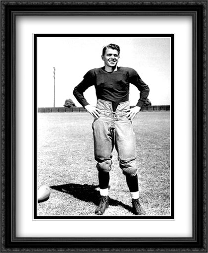 Ronald Reagan 28x34 Black Ornate Wood Framed Movie Poster with Double Matting