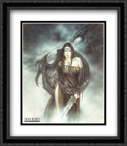 Dragon Spirit 28x32 Black Ornate Wood Framed Art Print Poster with Double Matting by Royo, Luis