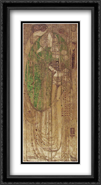 O Ye, All Ye That Walk in Willow Wood 24x40 Black Ornate Wood Framed Art Print Poster with Double Matting by Mackintosh, Margaret MacDonald