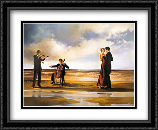 Dance With Me 36x28 Black Ornate Wood Framed Art Print Poster with Double Matting by Scenza, Ron Di