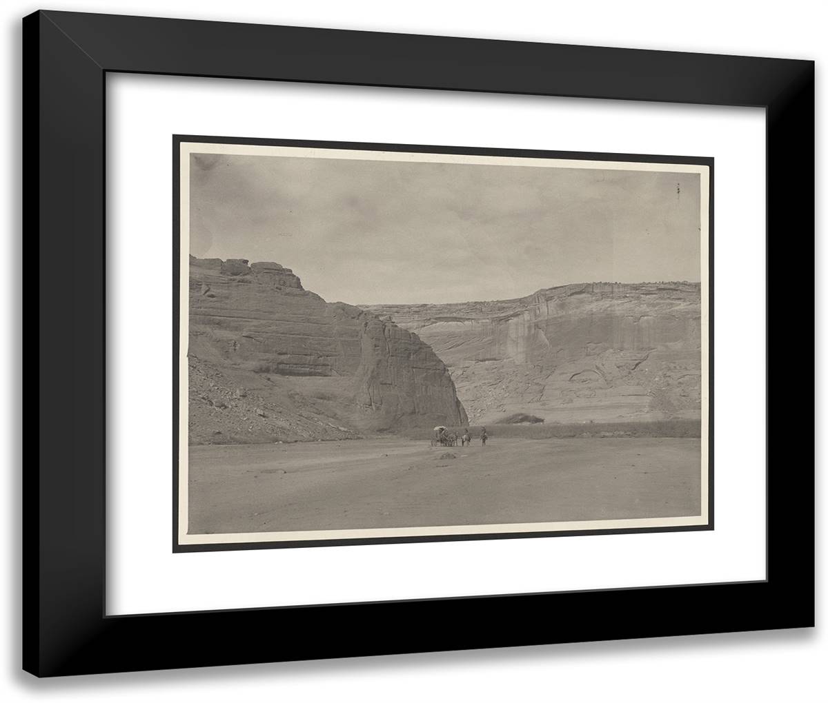 Canyon De Chelly 24x20 Black Modern Wood Framed Art Print Poster by Vroman, A.C.
