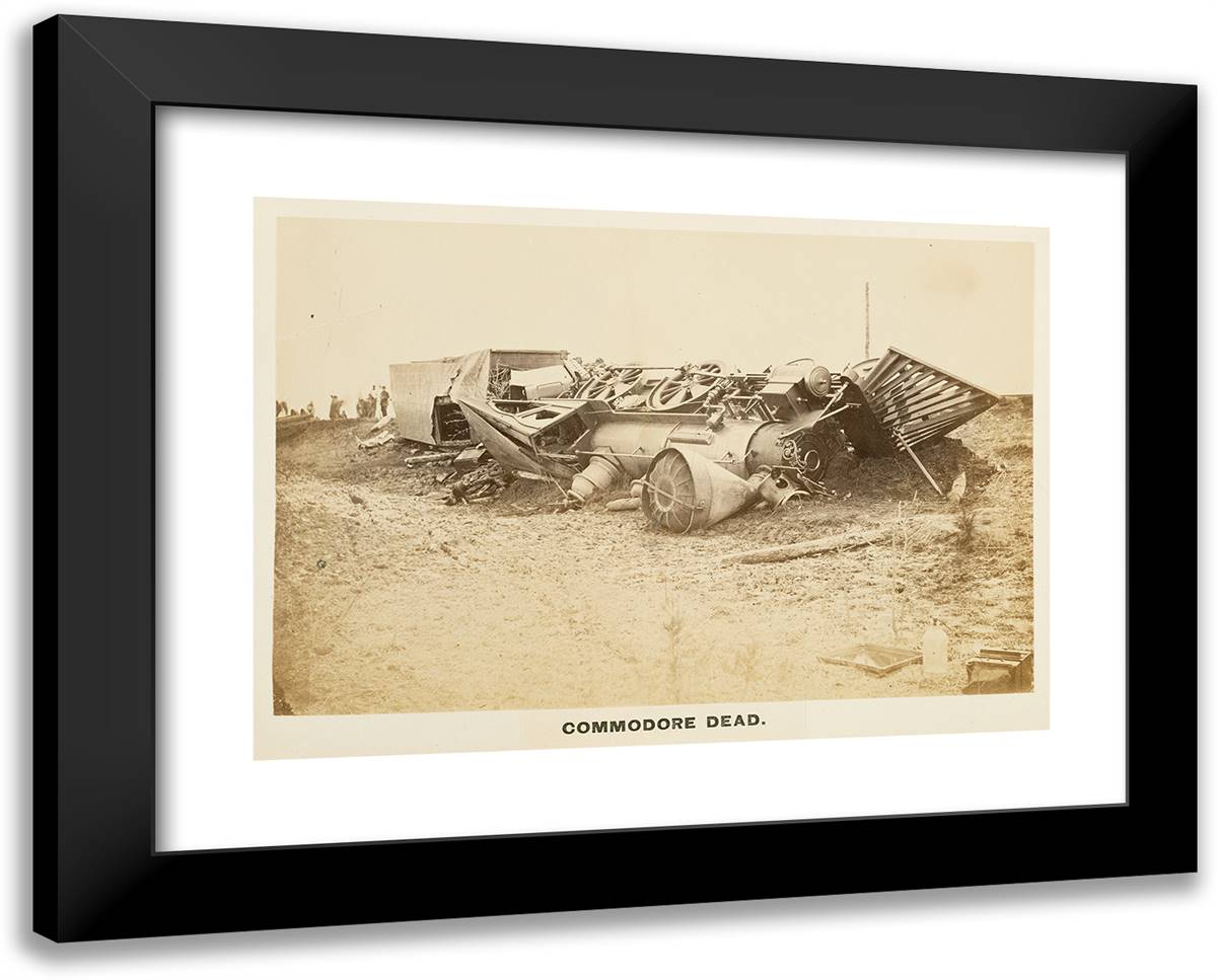 Commodore Dead. 24x19 Black Modern Wood Framed Art Print Poster by Russell, A.J.