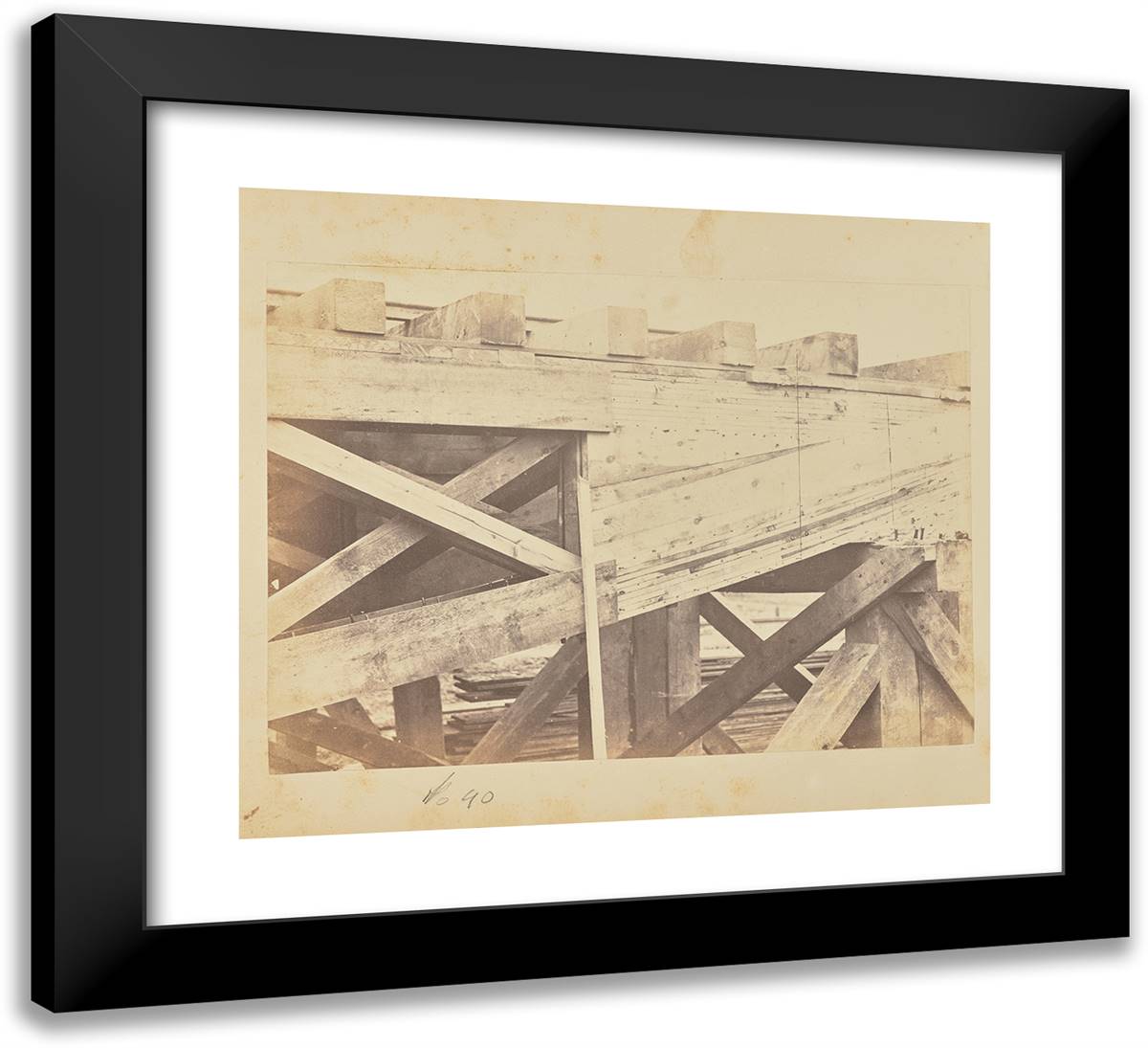 East End of Bridge No. 36 22x20 Black Modern Wood Framed Art Print Poster by Russell, A.J.