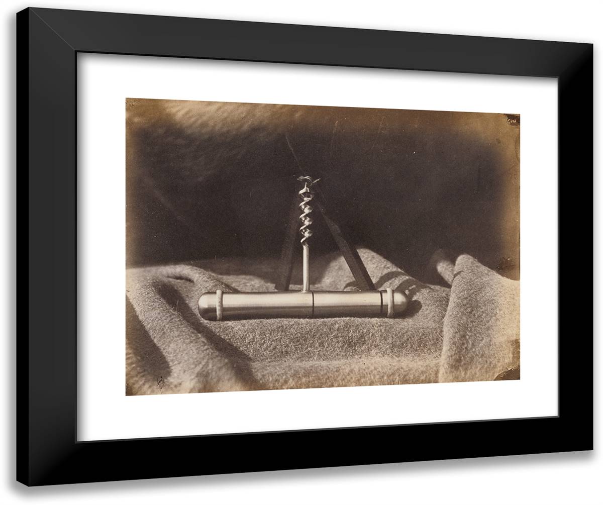 Expedients for Crossing Streams - Blanket Boat 24x20 Black Modern Wood Framed Art Print Poster by Russell, A.J.